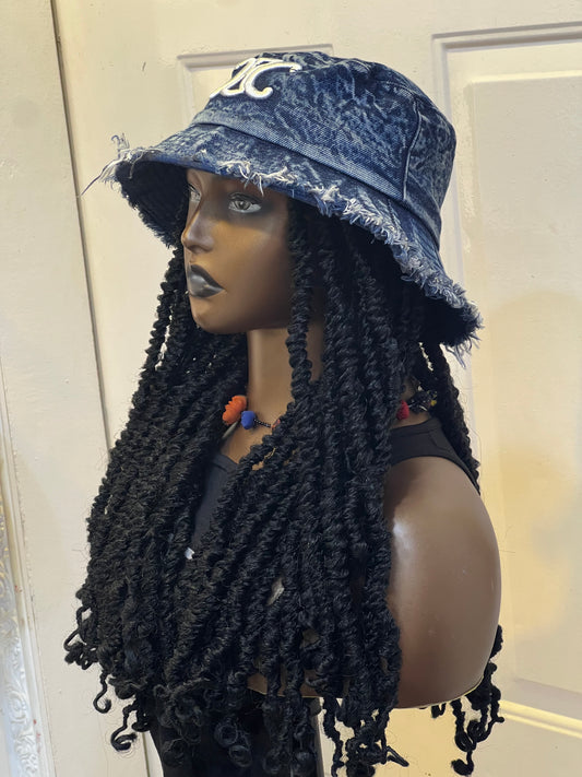 Bucket hat wig
