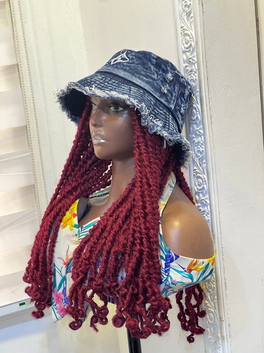 Bucket hat wig