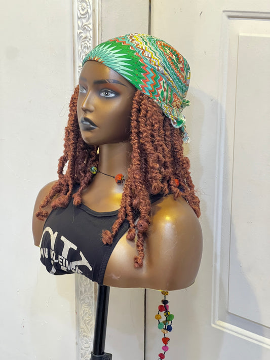 Chestnut minimalist scarf wig