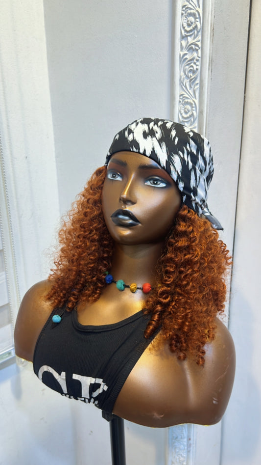 Minimalist Scarf wig in honey brown