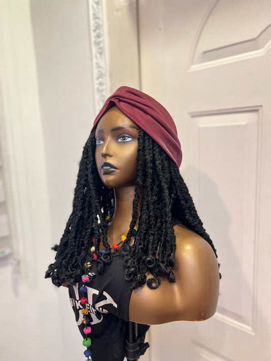 Minimalist Wine turban wig