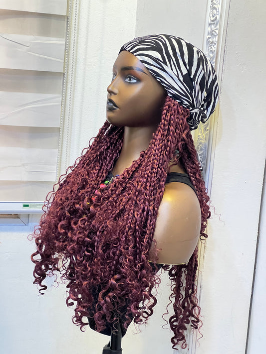 Medium wine boho on scarf