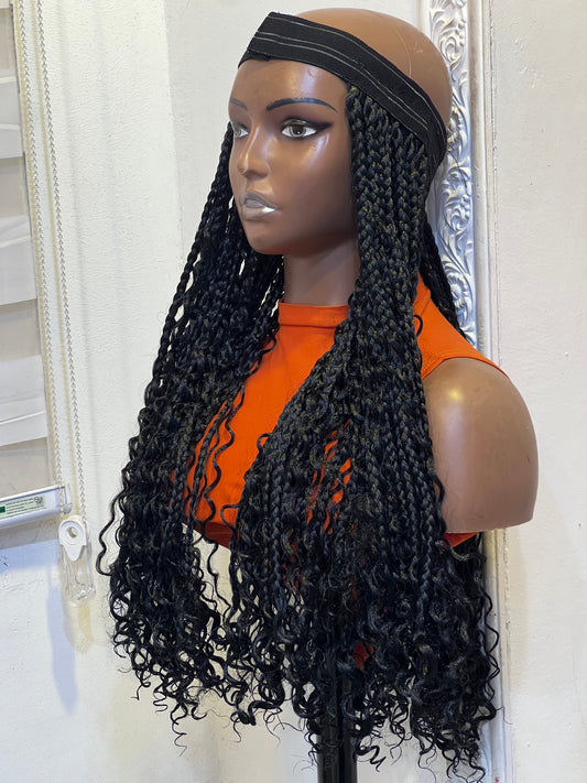 Black Boho braids versatile band
