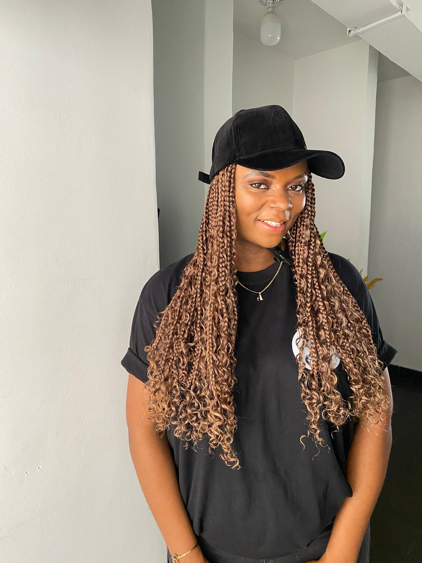 Medium Boho braids in face cap