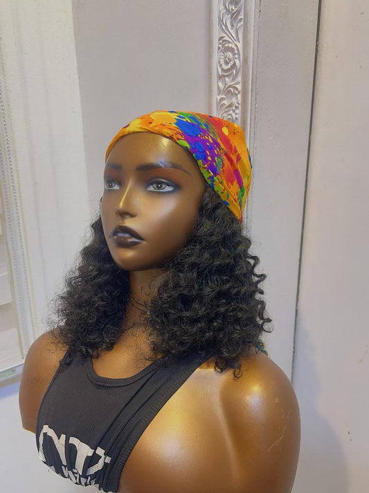 Bouncy hair on scarf