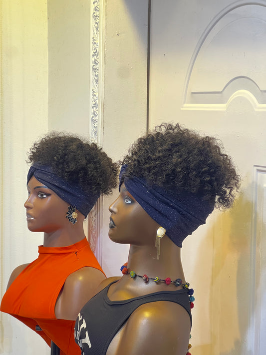 Navy blue shiny fringeless